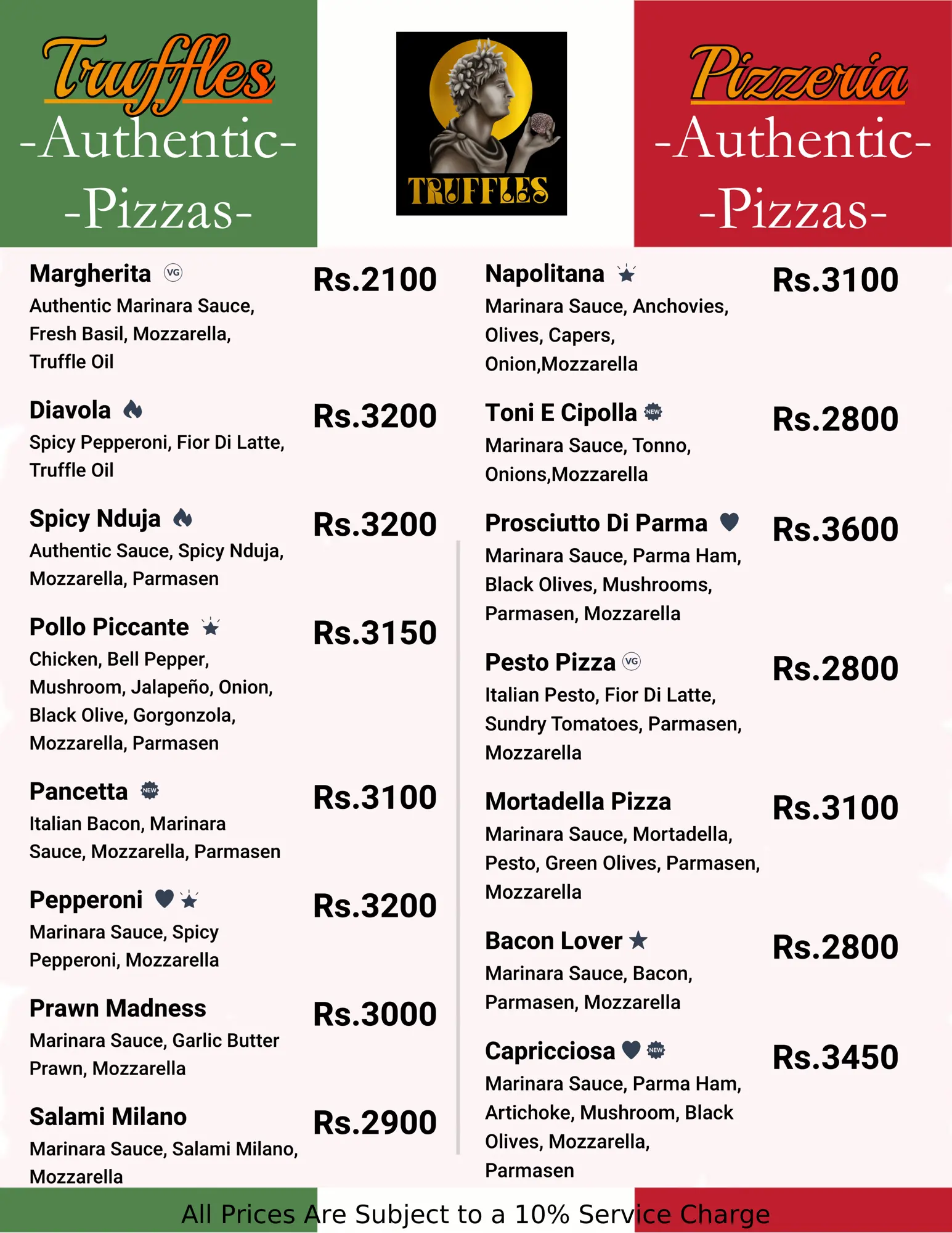 truffles pizzeria authentic pizzas