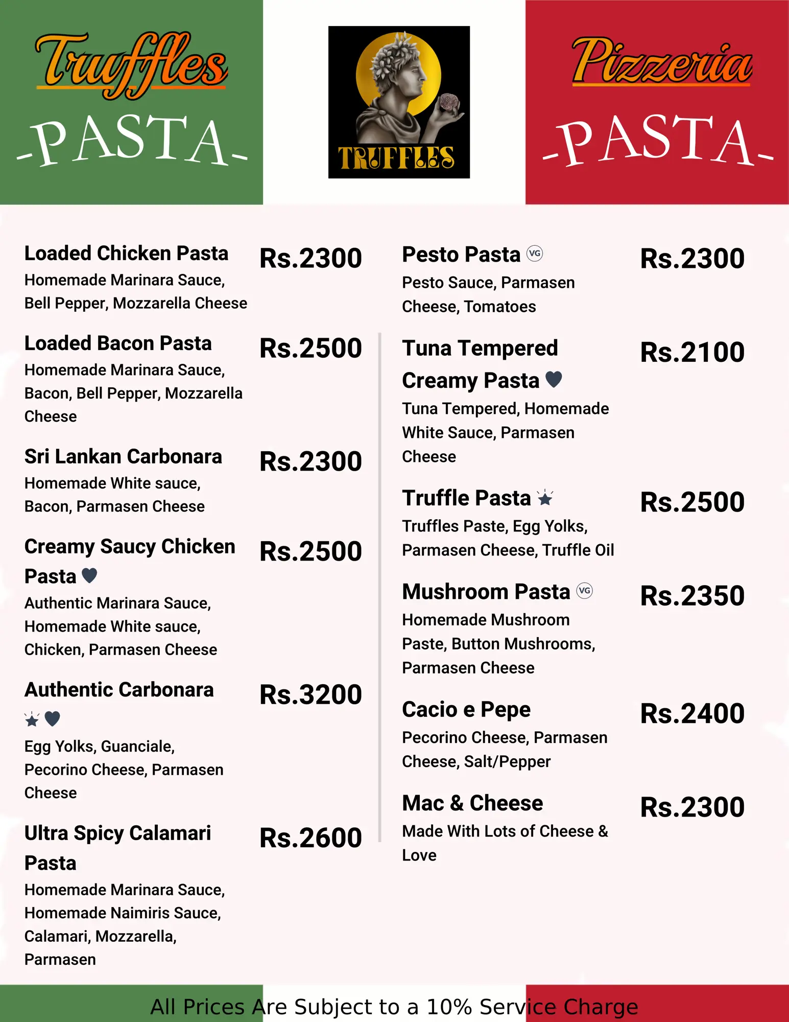 truffles pizzeria pasta