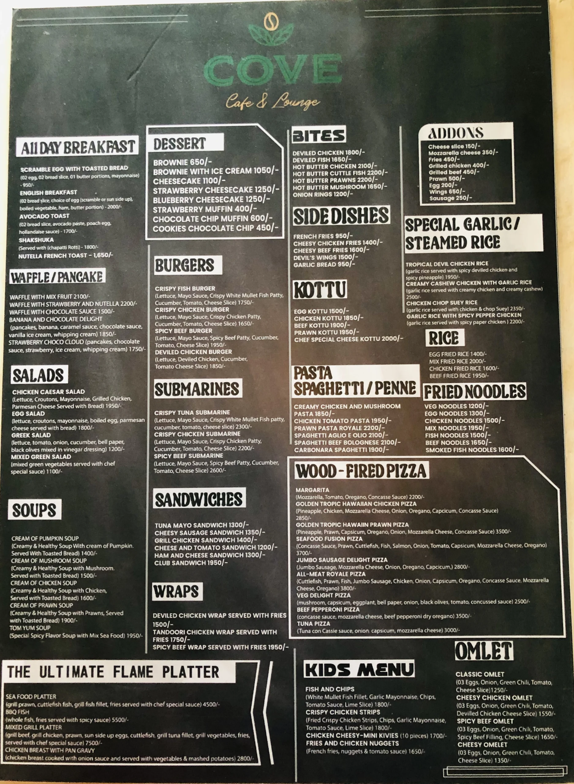 cove menu 1