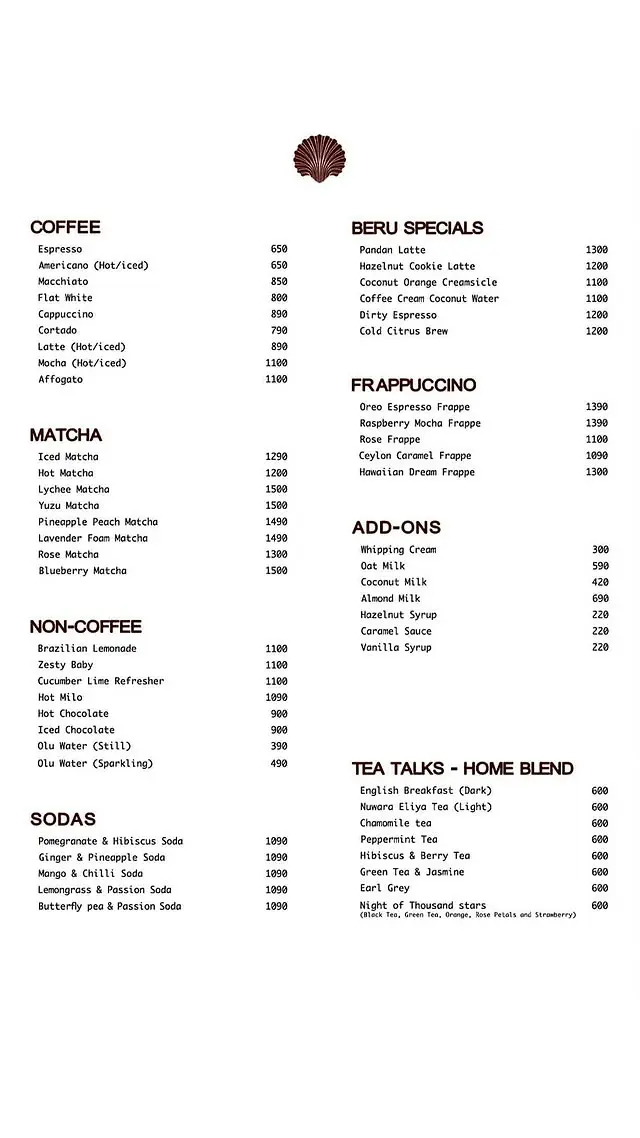 beru café colombo menu 2